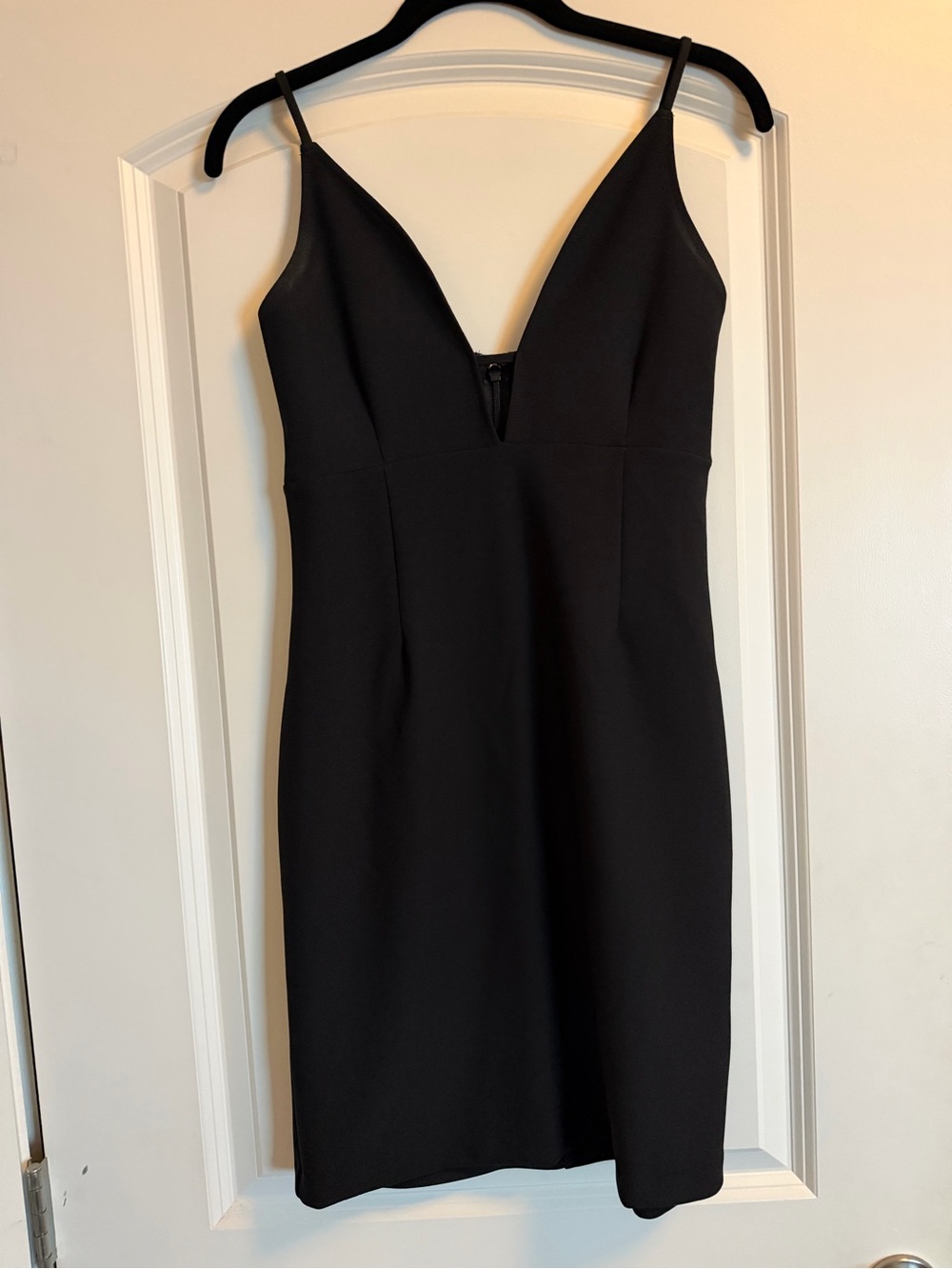 Abercrombie & Fitch Black V-Neck Spaghetti-Strap Mini Dress